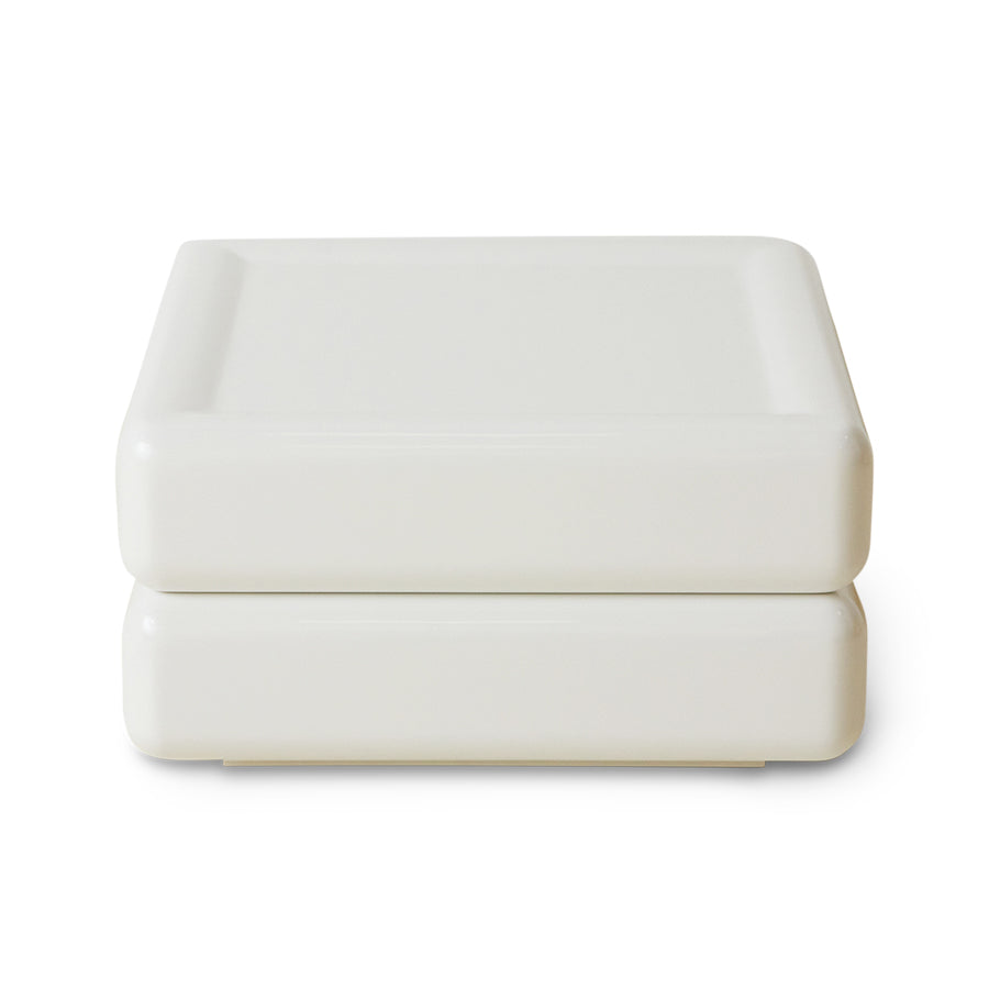 White coffee table on a white background