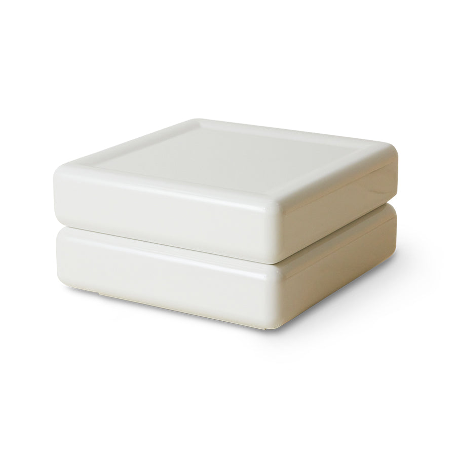 White square coffee table on a white background